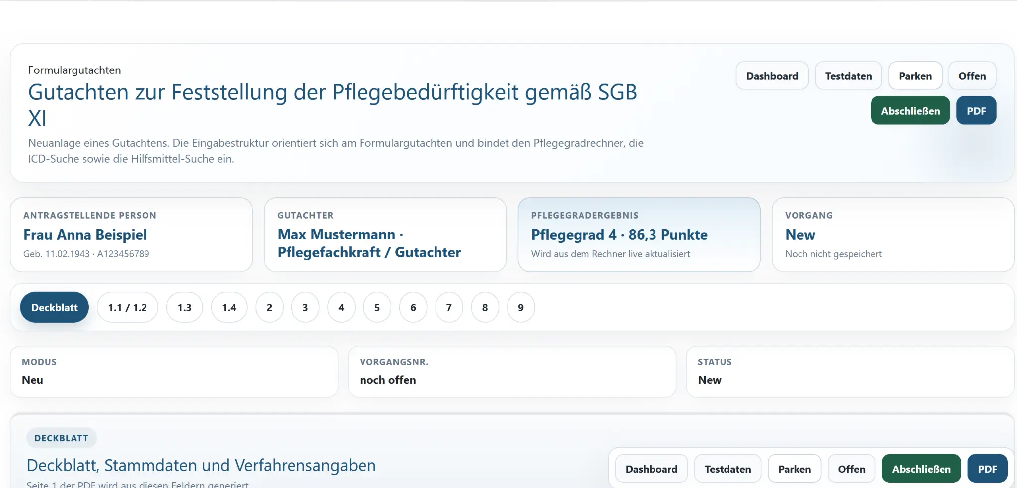 Pflegegutachten Digital Formulargutachten – Digitale Gutachtenerstellung nach SGB XI